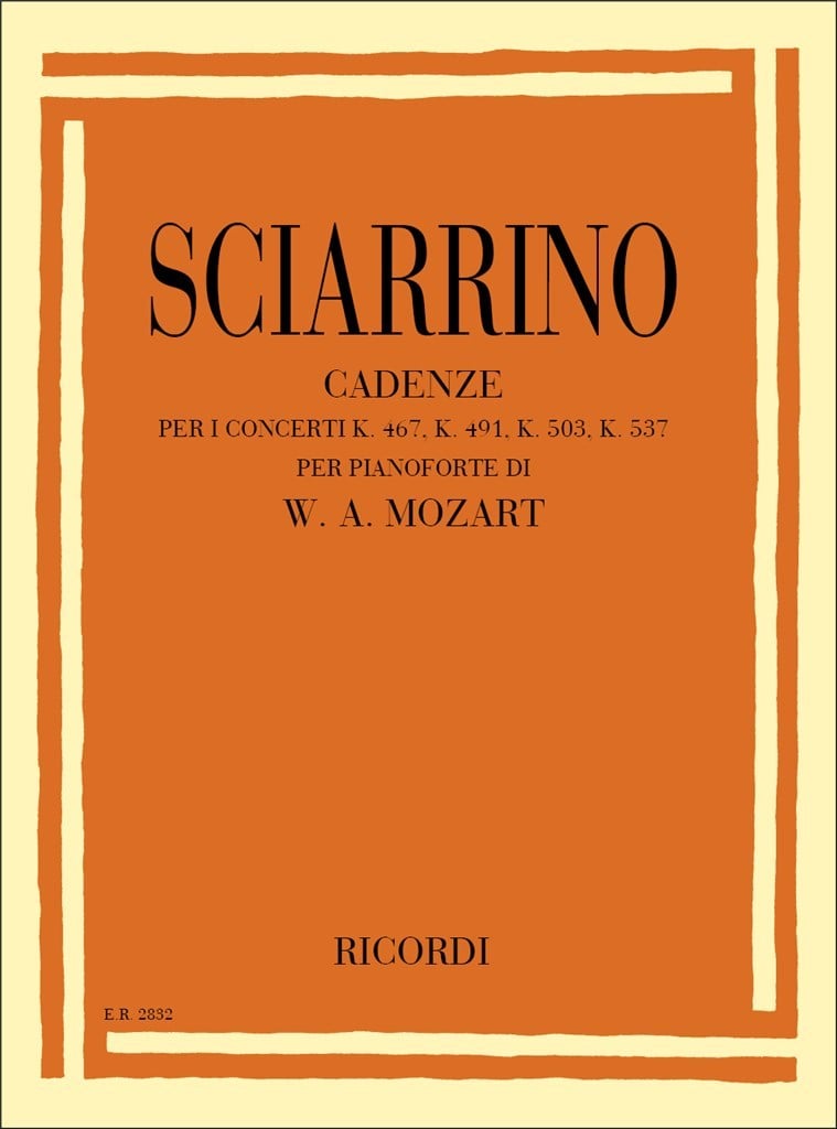 Cadenze Per I Concerti Per Pianoforte Kv 467,